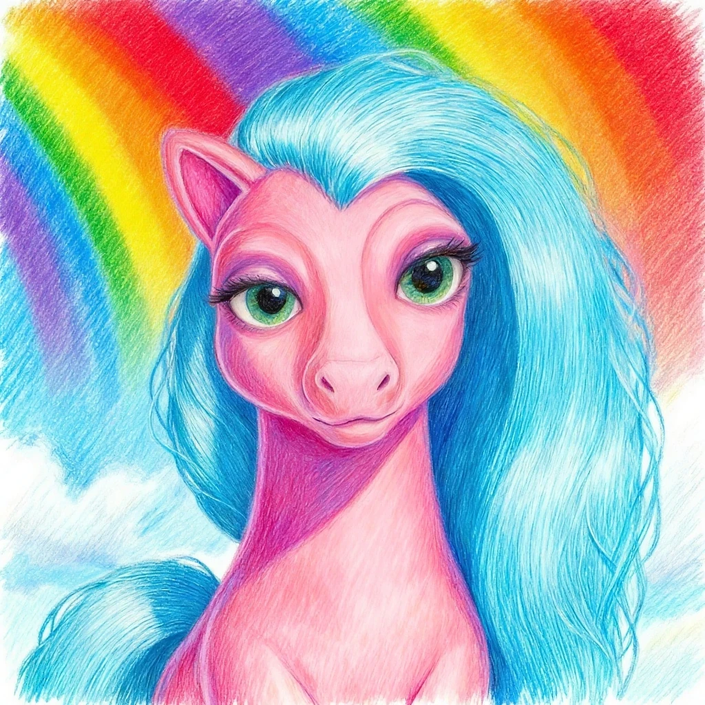 Lil Fluttershy - Rainbow Portrait